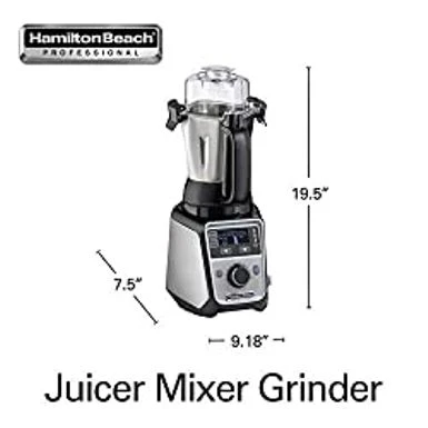 Hamilton Beach Professional 4-in-1 Juicer Mixer Grinder, Commercial-Grade 1400 Watt Motor, 120V, 3 Leakproof Jars, For Wet And Dry Spices, Chutneys And Curries, Engineered In India & USA (58770) 10 Hamilton Beach Professional 4-in-1 Juicer Mixer Grinder, Commercial-Grade 1400 Watt Motor, 120V, 3 Leakproof Jars, For Wet And Dry Spices, Chutneys And Curries, Engineered In India & USA (58770) - Image 8