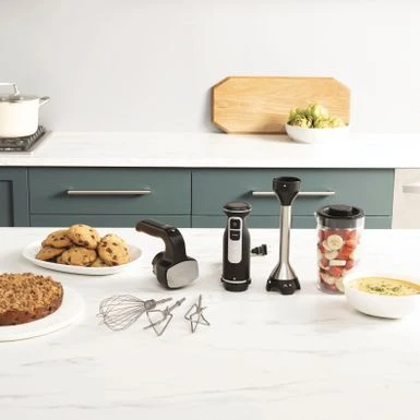 Ninja - Foodi Power Mixer System 5-Speed Hand Blender And Hand Mixer Combo With 3-Cup Blending Vessel - Black 7 Ninja - Foodi Power Mixer System 5-Speed Hand Blender And Hand Mixer Combo With 3-Cup Blending Vessel - Black - Image 5