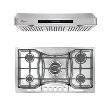 2 Piece Kitchen Appliances Packages Including 36" Gas Cooktop And 36" Under Cabinet Range Hood - 36" 3 2 Piece Kitchen Appliances Packages Including 36" Gas Cooktop And 36" Under Cabinet Range Hood - 36"