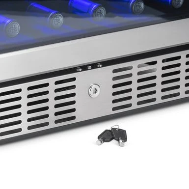 NewAir 24" Built-in Dual Zone 20 Bottle And 70 Can Wine And Beverage Fridge In Stainless Steel - Silver 10 NewAir 24" Built-in Dual Zone 20 Bottle And 70 Can Wine And Beverage Fridge In Stainless Steel - Silver - Image 8