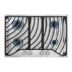 Gasland Chef 30" Gas Stovetop Stainless Steel 4 Italy Sabaf Burner Built-in Gas Cooktop NG/LPG Convertible - Black