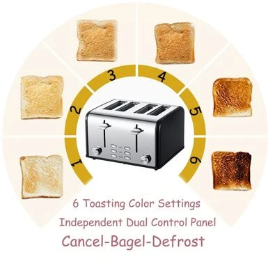 4-slice Stainless Steel Toaster - Silver 19 4-slice Stainless Steel Toaster - Silver - Image 17