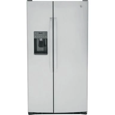Ge 25.3 Cu. Ft. Stainless Steel Side-by-side Refrigerator 3 Ge 25.3 Cu. Ft. Stainless Steel Side-by-side Refrigerator
