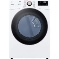 LG - 7.4 Cu. Ft. Stackable Smart Electric Dryer With Steam And Built-In Intelligence - White