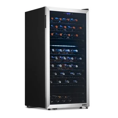 NewAir Freestanding 76 Bottle Dual Zone Compressor Wine Fridge With Low-Vibration Ultra-Quiet Inverter Compressor - Black 3 NewAir Freestanding 76 Bottle Dual Zone Compressor Wine Fridge With Low-Vibration Ultra-Quiet Inverter Compressor - Black