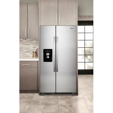 Whirlpool - 21.4 Cu. Ft. Side-by-Side Refrigerator Fingerprint Resistant - Stainless Steel 4 Whirlpool - 21.4 Cu. Ft. Side-by-Side Refrigerator Fingerprint Resistant - Stainless Steel - Image 2