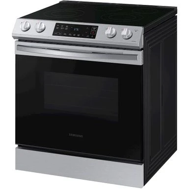 Samsung - 6.3 Cu. Ft. Front Control Slide-In Electric Range With Wi-Fi, Fingerprint Resistant - Stainless Steel 5 Samsung - 6.3 Cu. Ft. Front Control Slide-In Electric Range With Wi-Fi, Fingerprint Resistant - Stainless Steel - Image 3