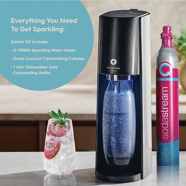 SodaStream - E-TERRA Sparkling Water Maker - Black 6 SodaStream - E-TERRA Sparkling Water Maker - Black - Image 4