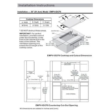 2 Piece Kitchen Appliances Packages Including 36" Induction Cooktop And 36" Island Range Hood - 36" 5 2 Piece Kitchen Appliances Packages Including 36" Induction Cooktop And 36" Island Range Hood - 36" - Image 3