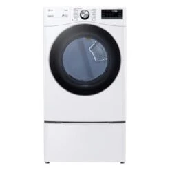 LG DLGX4201W 7.4 Cu.ft. Ultra Large Capacity Gas Dryer With SensorDry, TurboSteam Technology And Wi-Fi Connectivity, White - White