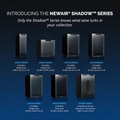 Newair Shadow Series Wine Cooler Refrigerator 51 Bottle, Freestanding Mirrored Wine Fridge With Compressor Cooling - Black 11 Newair Shadow Series Wine Cooler Refrigerator 51 Bottle, Freestanding Mirrored Wine Fridge With Compressor Cooling - Black - Image 9