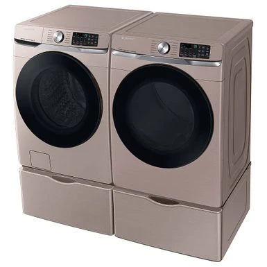 Samsung - 7.5 Cu. Ft. Stackable Smart Gas Dryer With Steam Sanitize+ - Champagne 4 Samsung - 7.5 Cu. Ft. Stackable Smart Gas Dryer With Steam Sanitize+ - Champagne - Image 2