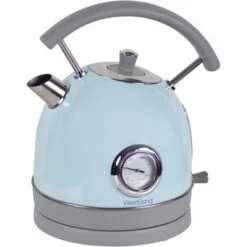 West Bend Electric Kettle Retro-Styled Stainless Steel 1500 Watts With - Blue