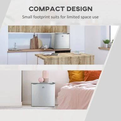 HOMCOM Mini Freezer Countertop, 1.1 Cu.Ft Compact Upright Freezer With Removable Shelves, Reversible Door For Home, Dorm - 18.5" W X 17.5" D X 19.25" H - Grey 7 HOMCOM Mini Freezer Countertop, 1.1 Cu.Ft Compact Upright Freezer With Removable Shelves, Reversible Door For Home, Dorm - 18.5" W X 17.5" D X 19.25" H - Grey - Image 5