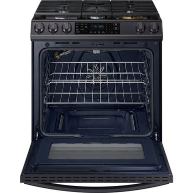 Samsung 6.0-Cu. Ft. Front Control Slide-In Gas Range With AirFry, Brushed Black 4 Samsung 6.0-Cu. Ft. Front Control Slide-In Gas Range With AirFry, Brushed Black - Image 2