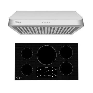 2 Piece Kitchen Package With 36" Induction Cooktop & 36" Ducted Under Cabinet Range Hood - Silver 3 2 Piece Kitchen Package With 36" Induction Cooktop & 36" Ducted Under Cabinet Range Hood - Silver