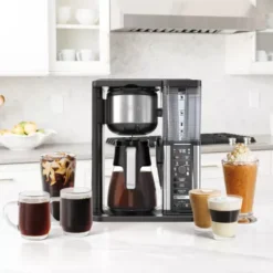 Ninja - 10-Cup Specialty Coffee Maker With Fold-Away Frother And Glass Carafe CM401 - Black/Stainless Steel -KitchenAid Shop 27e3c18e 4ea1 4789 86f3 62c57c7fd585
