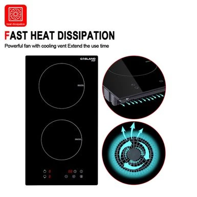 Gasland Chef 12'' Built-in Electric Induction Cooktop With 2 Burners, 9 Power Levels, Sensor Touch Control, 240V - Black 10 Gasland Chef 12'' Built-in Electric Induction Cooktop With 2 Burners, 9 Power Levels, Sensor Touch Control, 240V - Black - Image 8