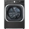LG - 9.0 Cu. Ft. Stackable Smart Electric Dryer With Steam And Built-In Intelligence - Black Steel