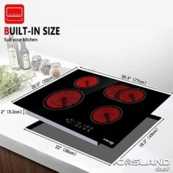 Gasland Chef 30"Built-in Radiant Electric Cooktop With 4 Burners, Electric Ceramic Cooktop In Black, 240V - Black -KitchenAid Shop 28bdffc7 3be7 45bf b331 236f979fe35c