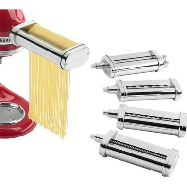 KitchenAid 5-PC. Pasta Deluxe Set For KitchenAid Stand Mixers - Pasta Roller W/ Cutters For Spaghetti, Fettuccine, Capellini & Lasagna 3 KitchenAid 5-PC. Pasta Deluxe Set For KitchenAid Stand Mixers - Pasta Roller W/ Cutters For Spaghetti, Fettuccine, Capellini & Lasagna