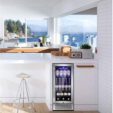 15 Inch Beverage Refrigerator - GREY 6 15 Inch Beverage Refrigerator - GREY - Image 4