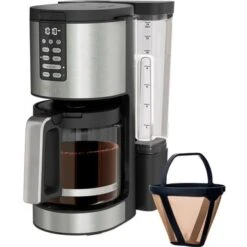 Ninja - Programmable XL 14-Cup Coffee Maker PRO, Glass Carafe, Freshness Timer, With Permanent Filter - Black/Stainless Steel