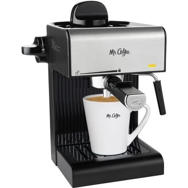 Mr. Coffee® Mr. Coffee Caf 20-Ounce Steam Automatic Espresso Maker And Cappuccino Machine With Built-in Frothing Wand, Black - Black 4 Mr. Coffee® Mr. Coffee Caf 20-Ounce Steam Automatic Espresso Maker And Cappuccino Machine With Built-in Frothing Wand, Black - Black - Image 2