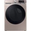 Samsung - 7.5 Cu. Ft. Stackable Smart Electric Dryer With Steam Sanitize+ - Champagne