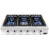 GASLAND Chef 36'' Gas Rangetop NG Pro RT3606- 120V,6 Deep Recessed Sealed Burners, Continuous Cast Iron Grates,Re-ignition - Silver 2 GASLAND Chef 36'' Gas Rangetop NG Pro RT3606- 120V,6 Deep Recessed Sealed Burners, Continuous Cast Iron Grates,Re-ignition - Silver -KitchenAid Shop 2dd61d45 8fad 41ad a67d 23a5cbc32dac