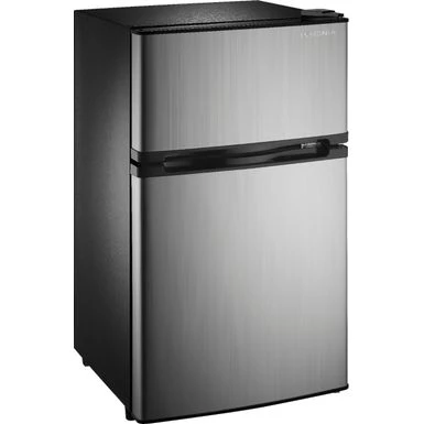 Insignia™ - 3.0 Cu. Ft. Mini Fridge With Top Freezer - Stainless Steel 4 Insignia™ - 3.0 Cu. Ft. Mini Fridge With Top Freezer - Stainless Steel - Image 2