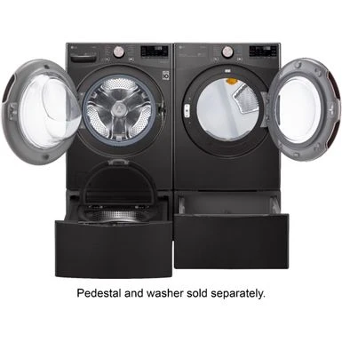 LG - 7.4 Cu. Ft. Stackable Smart Electric Dryer With Steam And Built-In Intelligence - Black Steel 8 LG - 7.4 Cu. Ft. Stackable Smart Electric Dryer With Steam And Built-In Intelligence - Black Steel - Image 6