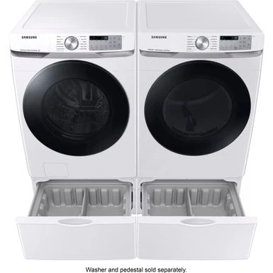 Samsung - 7.5 Cu. Ft. Stackable Smart Electric Dryer With Steam Sanitize+ - White 10 Samsung - 7.5 Cu. Ft. Stackable Smart Electric Dryer With Steam Sanitize+ - White - Image 8