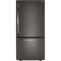 LG 26-Cu. Ft. Bottom Freezer Refrigerator In Black Stainless Steel