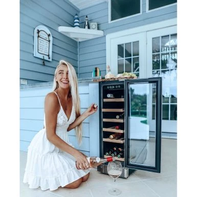 NewAir 15 Built-in 29 Bottle Dual Zone Compressor Wine Fridge, Quiet Operation - Silver 4 NewAir 15 Built-in 29 Bottle Dual Zone Compressor Wine Fridge, Quiet Operation - Silver - Image 2