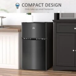 HOMCOM Double Door Mini Fridge With Freezer, 3.2 Cu.Ft Compact Refrigerator With Adjustable Shelf, Adjustable Thermostat - 18" W X 19.75" D X 34" H - White 33 HOMCOM Double Door Mini Fridge With Freezer, 3.2 Cu.Ft Compact Refrigerator With Adjustable Shelf, Adjustable Thermostat - 18" W X 19.75" D X 34" H - White -KitchenAid Shop 3451fc4f fef4 4037 bebd 1fb51e4ecf24