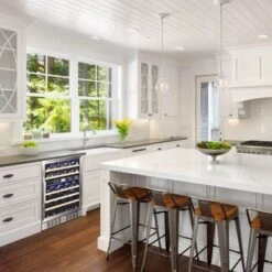 Newair 24" Built-in 46 Bottle Dual Zone Compressor Wine Fridge In Stainless Steel, Quiet Operation - Silver -KitchenAid Shop 355ad16e 1688 43cf a0c2 675ac30ace57