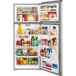 Whirlpool - 17.7 Cu. Ft. Top-Freezer Refrigerator - Monochromatic Stainless Steel -KitchenAid Shop 35833d7b d8c1 53a7 b966 ed865aeb63f8