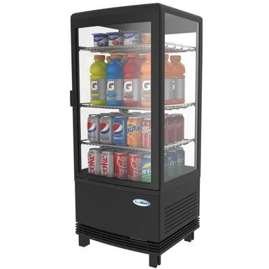 KoolMore Commercial Countertop Refrigerator Display Case - 3 Cu.ft -Black 3 KoolMore Commercial Countertop Refrigerator Display Case - 3 Cu.ft -Black