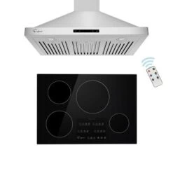 2 Piece Kitchen Appliances Packages Including 30" Induction Cooktop And 36" Wall Mount Range Hood - 30"