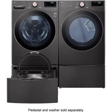 LG - 7.4 Cu. Ft. Stackable Smart Electric Dryer With Steam And Built-In Intelligence - Black Steel 10 LG - 7.4 Cu. Ft. Stackable Smart Electric Dryer With Steam And Built-In Intelligence - Black Steel - Image 8