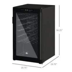 HOMCOM Wine Cooler With 33 Bottle Capacity, Mini Beverage Fridge With Digital Temperature Control And Alarm Function, Black - Black 12 HOMCOM Wine Cooler With 33 Bottle Capacity, Mini Beverage Fridge With Digital Temperature Control And Alarm Function, Black - Black -KitchenAid Shop 36600721 e798 4b28 9c3d c97aa5270bbe