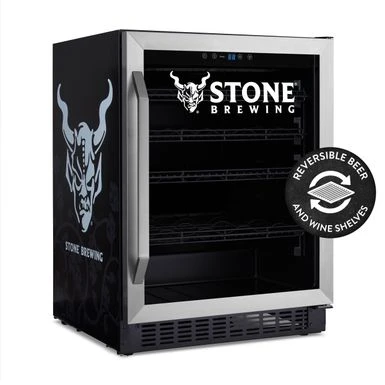 Newair Stone Brewing 180 Can FlipShelf Beer Refrigerator, 24 Built-In Or Freestanding Wine Cooler With Reversible Shelves - Stone Brewing Branded 3 Newair Stone Brewing 180 Can FlipShelf Beer Refrigerator, 24 Built-In Or Freestanding Wine Cooler With Reversible Shelves - Stone Brewing Branded