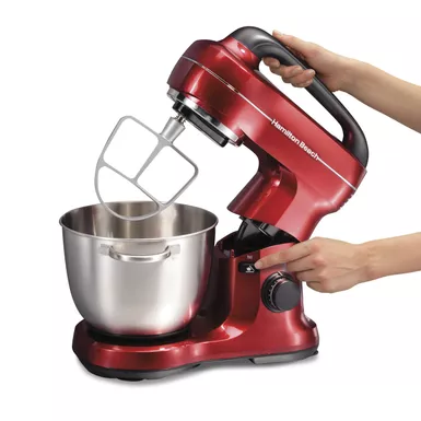 Hamilton Beach - 7 Speed 4qt Stand Mixer Red 4 Hamilton Beach - 7 Speed 4qt Stand Mixer Red - Image 2