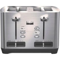 Bella Pro Series - 4-Slice Wide-Slot Toaster - Stainless Steel