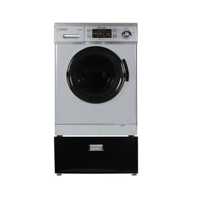 Equator Compact 13 Lbs Combination Washer Dryer Vented/Ventless Dry + Laundry Pedestal With Drawer - Red 5 Equator Compact 13 Lbs Combination Washer Dryer Vented/Ventless Dry + Laundry Pedestal With Drawer - Red - Image 3