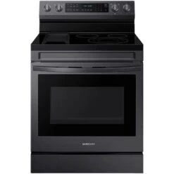 Samsung 6.3-Cu. Ft. Smart Freestanding Electric Range With No-Preheat Air Fry, Convection+ And Griddle, Brushed Black