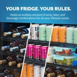 NewAir FlipShelf 24" 179 Can Or 49 Bottle, Built-in Or Freestanding Wine And Beverage Fridge With Reversible Shelves - Stainless Steel 12 NewAir FlipShelf 24" 179 Can Or 49 Bottle, Built-in Or Freestanding Wine And Beverage Fridge With Reversible Shelves - Stainless Steel -KitchenAid Shop 3ee41e13 9723 49a4 a936 a906cf070303