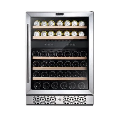24 In. Dual Zone 46-Bottle Built-In Wine Cooler In Stainless Steel - Stainless Steel 3 24 In. Dual Zone 46-Bottle Built-In Wine Cooler In Stainless Steel - Stainless Steel