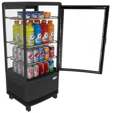KoolMore Commercial Countertop Refrigerator Display Case - 3 Cu.ft -Black 4 KoolMore Commercial Countertop Refrigerator Display Case - 3 Cu.ft -Black - Image 2